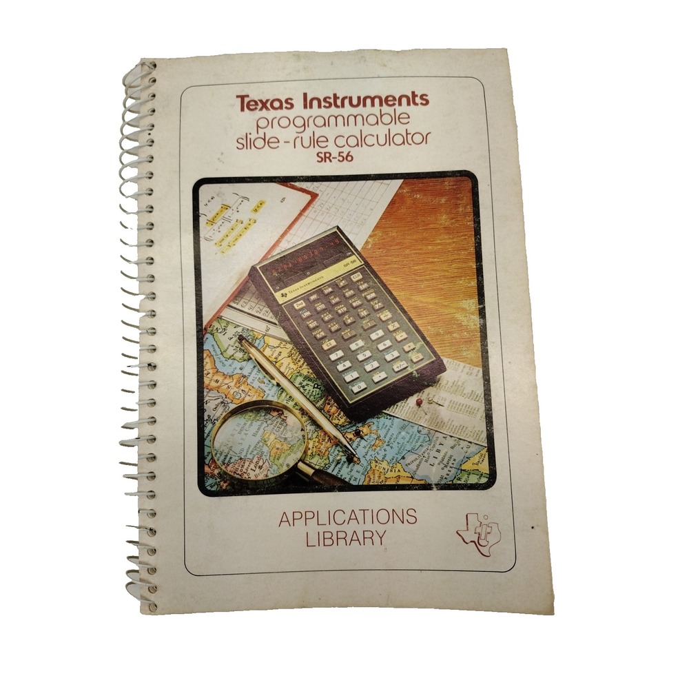 Texas Instruments SR-56 Calculator 1976 owners manual book 70's Vintage Tech